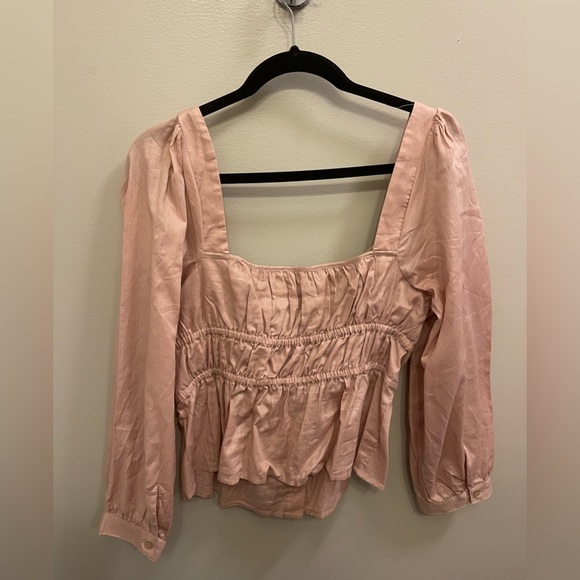 J.CREW CINCHED-WAIST TOP IN HERRINGBONE COTTON - Picture 3 of 7